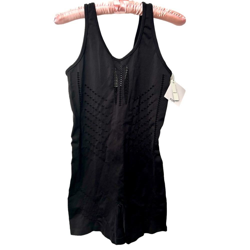 Cutout Shorty Bodysuit Black